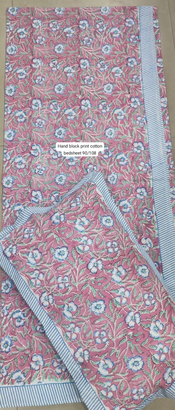 Block Print Bedsheet With 2 Pillow