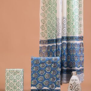 Block Print Cotton Suit With Cotton Dupatta
