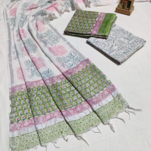 Hand Block Print Linen Cotton Suit