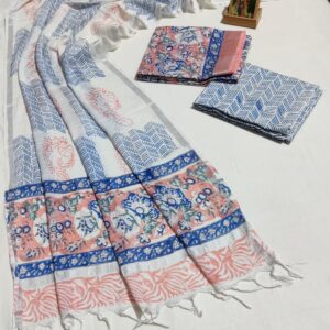 Hand Block Print Linen Cotton Suit