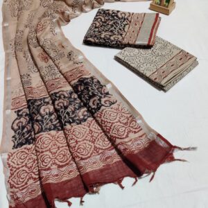 Hand Block Print Linen Cotton Suit
