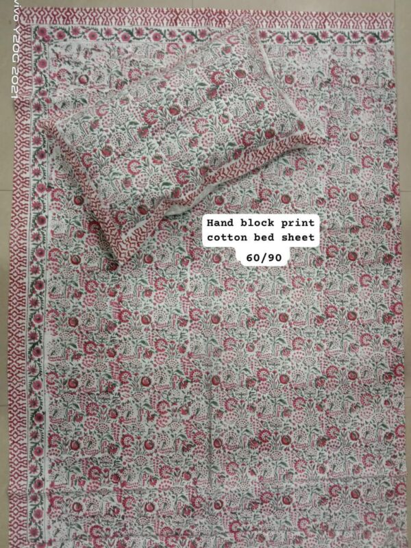Block Print Bedsheet With 1 Pillow