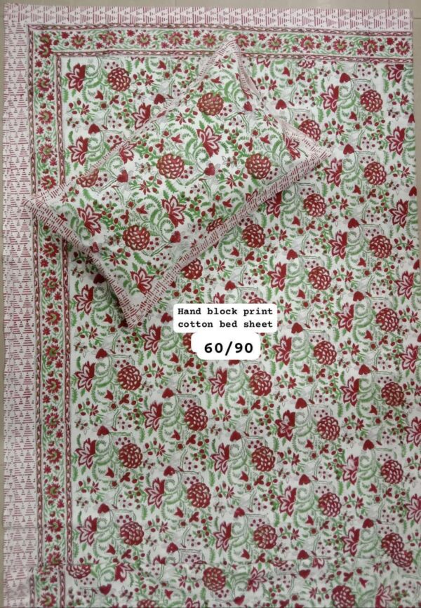 Block Print Bedsheet With 1 Pillow