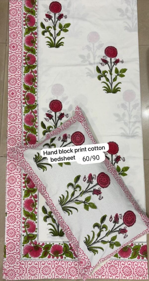 Block Print Bedsheet With 1 Pillow