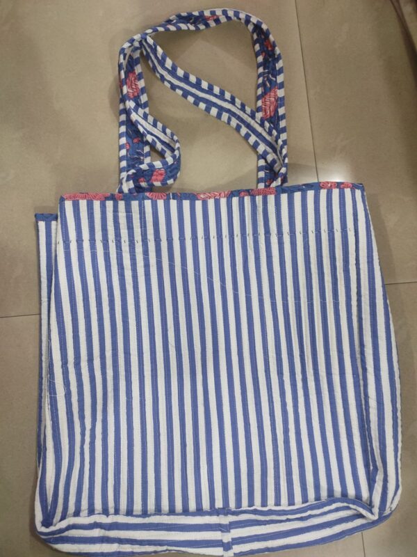 Jaipuri Print Cotton Quilted Tote Bag