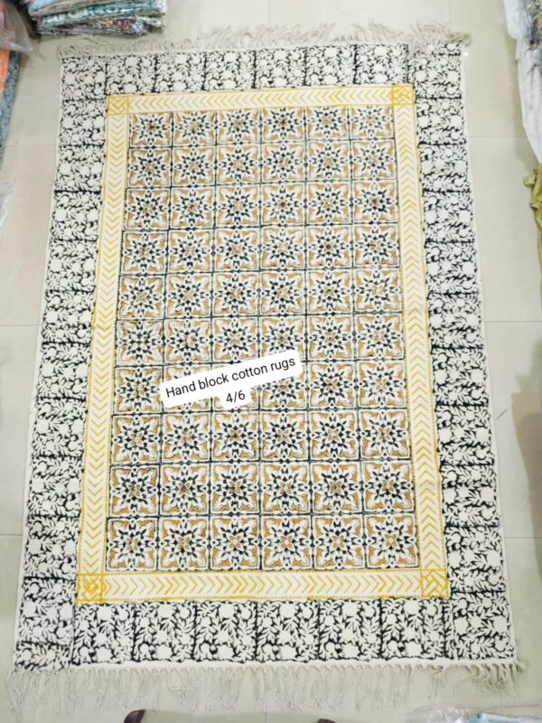 Hand Block Print Cotton Rugs