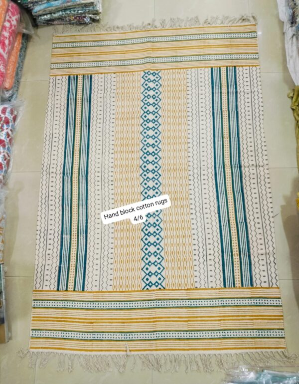 Hand Block Print Cotton Rugs