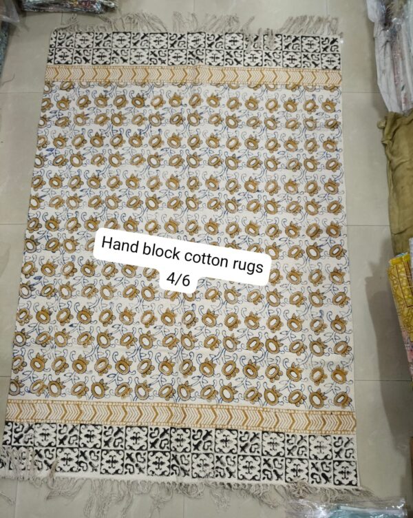 Hand Block Print Cotton Rugs