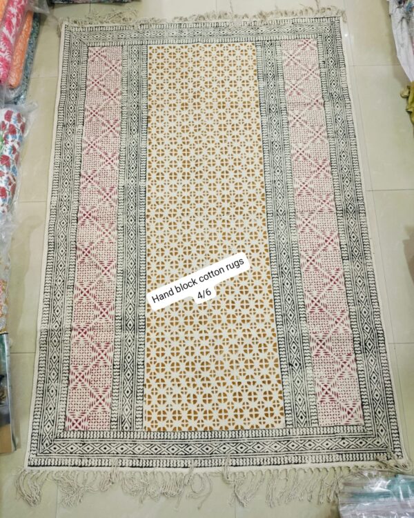 Hand Block Print Cotton Rugs