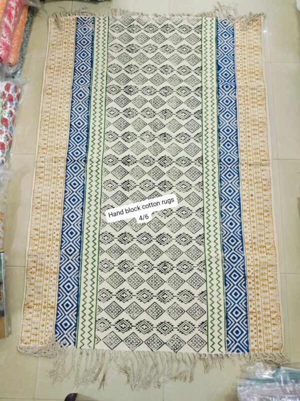 Hand Block Print Cotton Rugs