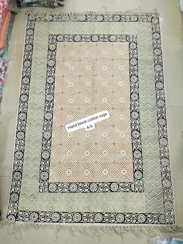 Hand Block Print Cotton Rugs