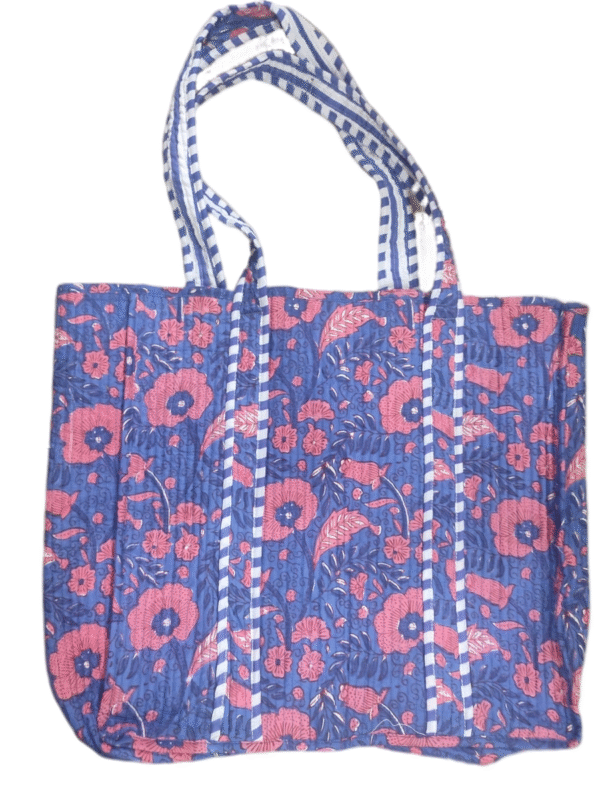 Jaipuri Print Cotton Quilted Tote Bag