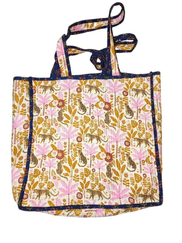 Jaipuri Print Cotton Quilted Tote Bag