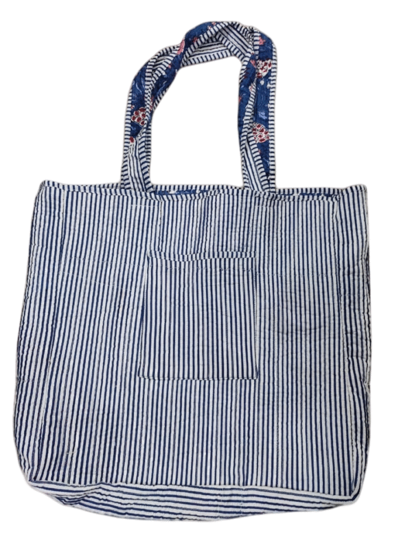 Jaipuri Print Cotton Quilted Tote Bag