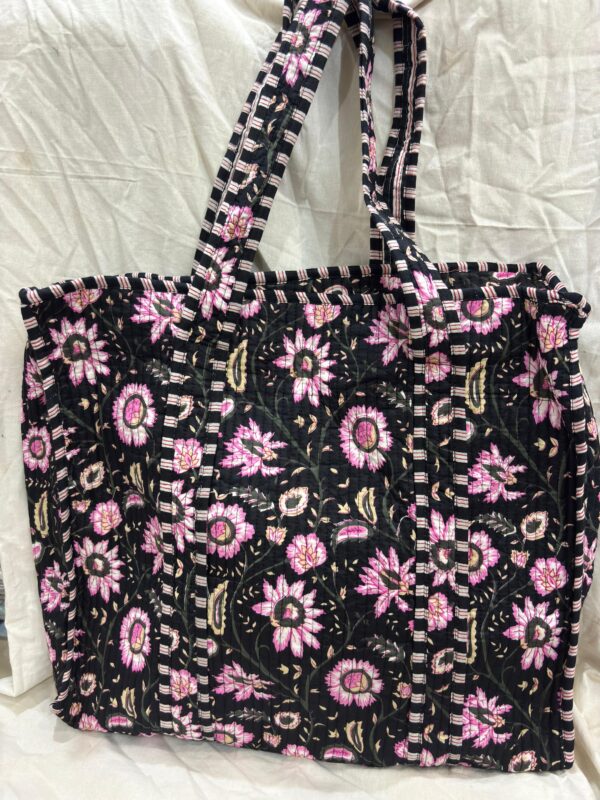 Jaipuri Print Cotton Quilted Tote Bag