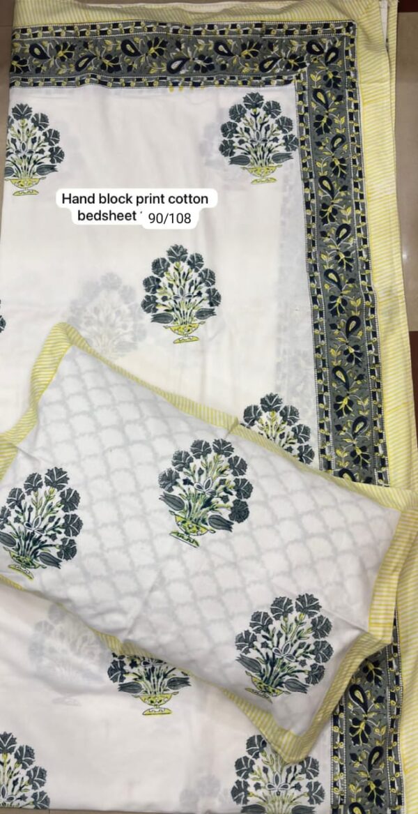 Block Print Bedsheet With 2 Pillow