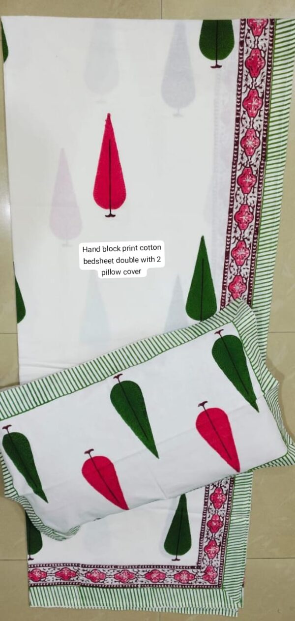 Block Print Bedsheet With 2 Pillow