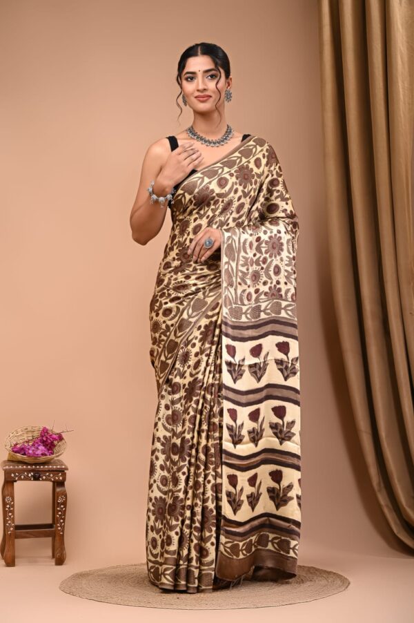 Modal Silk Satin Saree