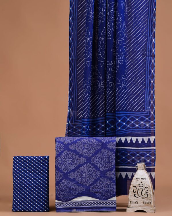 Jaipuri Print Cotton Suit With Cotton Dupatta