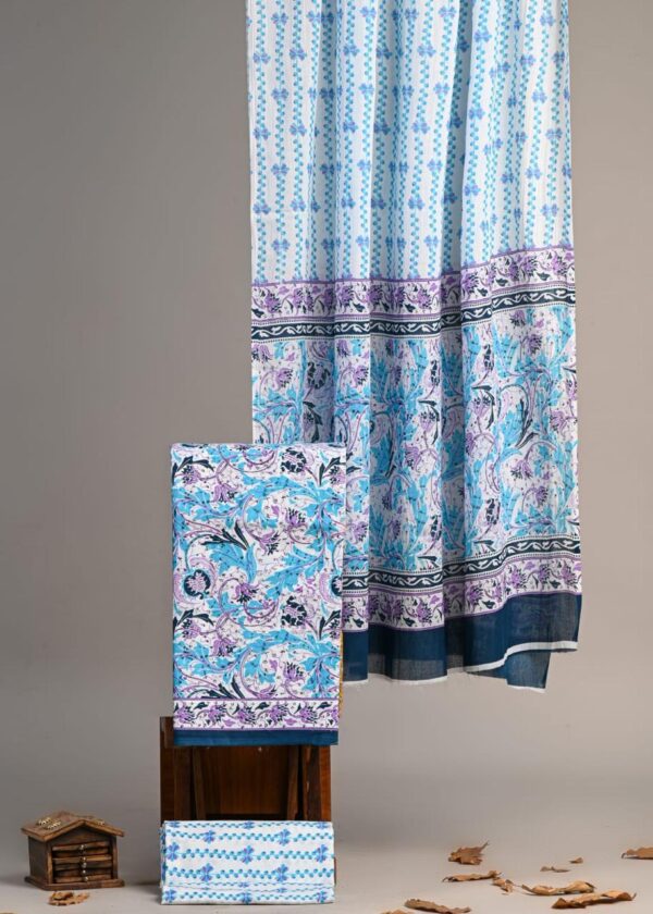Jaipuri Print Cotton Suit With Cotton Dupatta