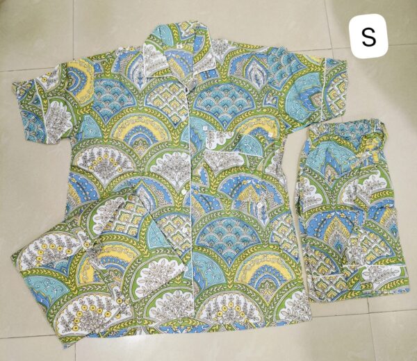 Jaipuri Print Short Night Suit