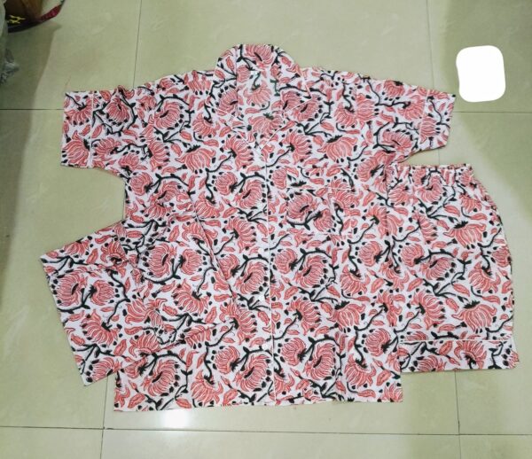 Jaipuri Print Short Night Suit