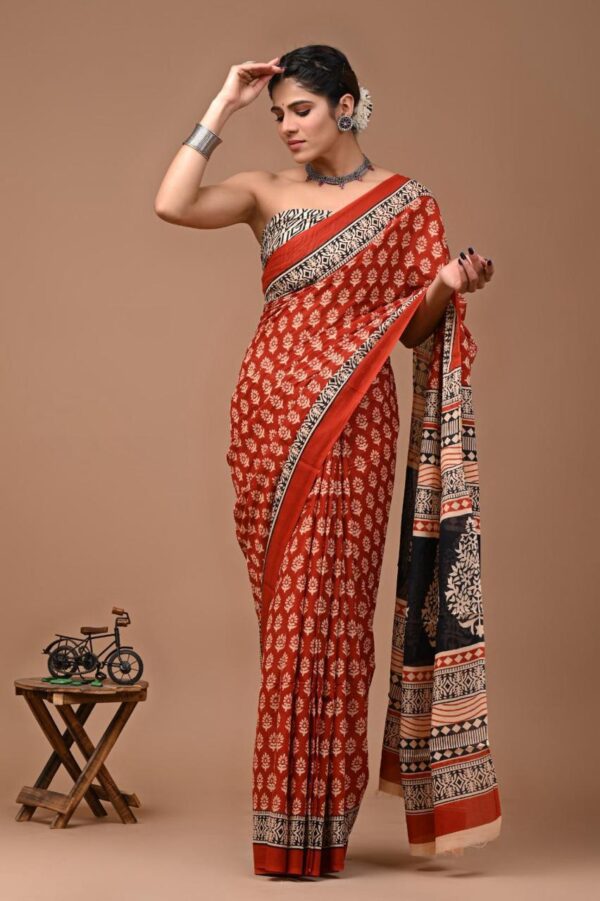 Jaipuri Printed Mul Mul Cotton Saree