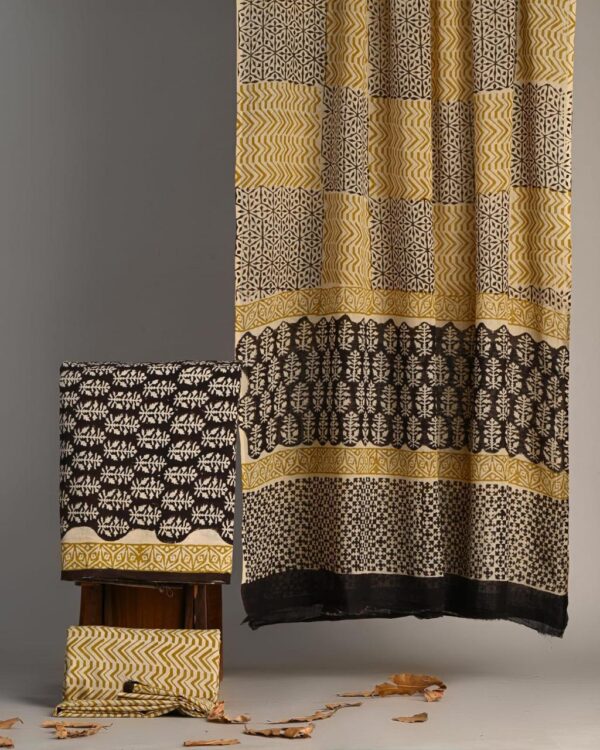 Block Print Cotton Suit With Cotton Dupatta