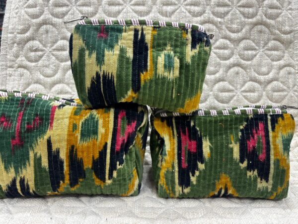 Jaipuri Print Velvet Makeup Bag