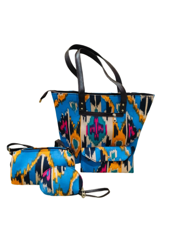 Jaipuri Printed Cotton 4pes Bag Set