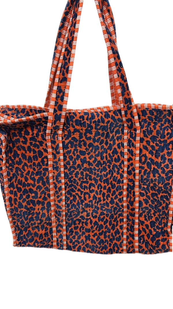 Jaipuri Print Cotton Quilted Velvet Tote Bag