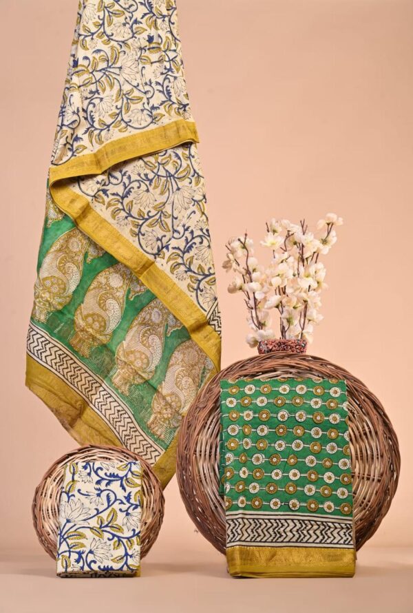 Block Print Maheshwari Suit