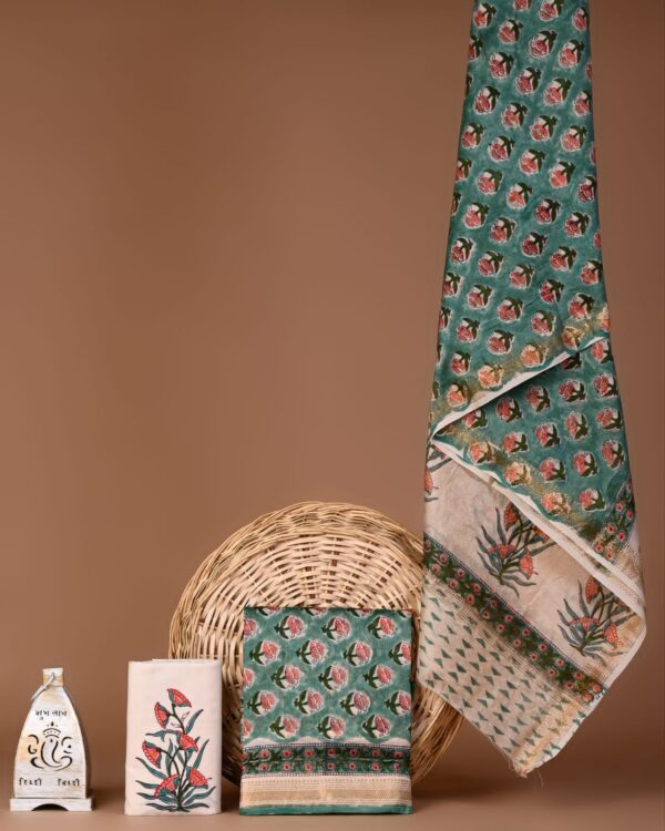 Block Print Maheshwari Suit