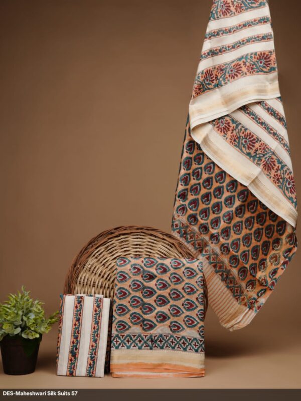 Block Print Maheshwari Suit