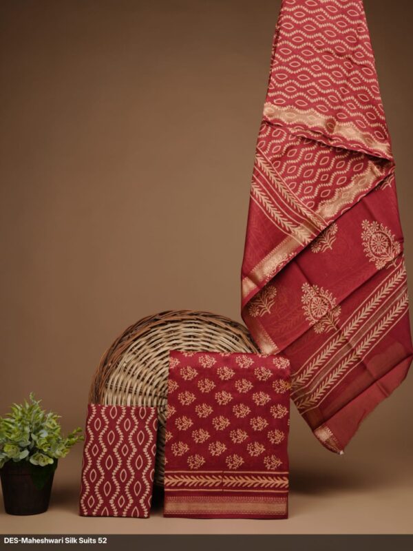 Block Print Maheshwari Suit