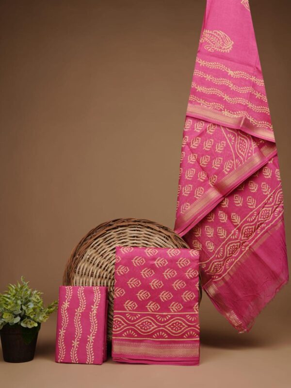 Block Print Maheshwari Suit