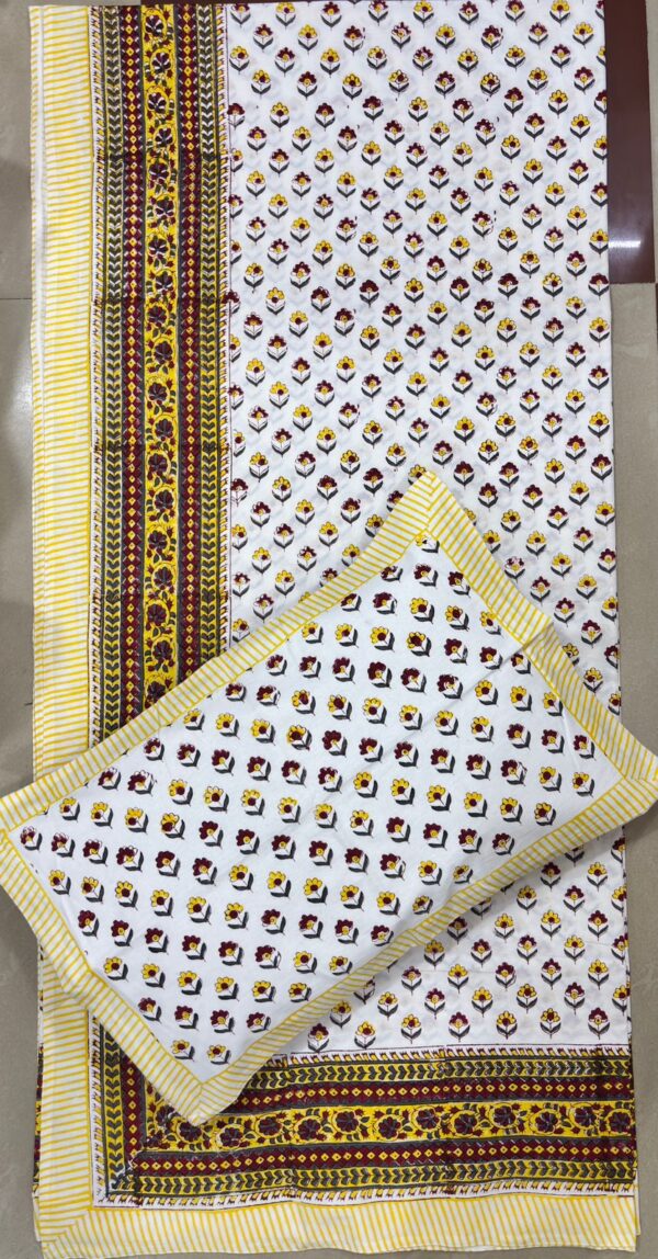 Block Print Bedsheet With 2 Pillow