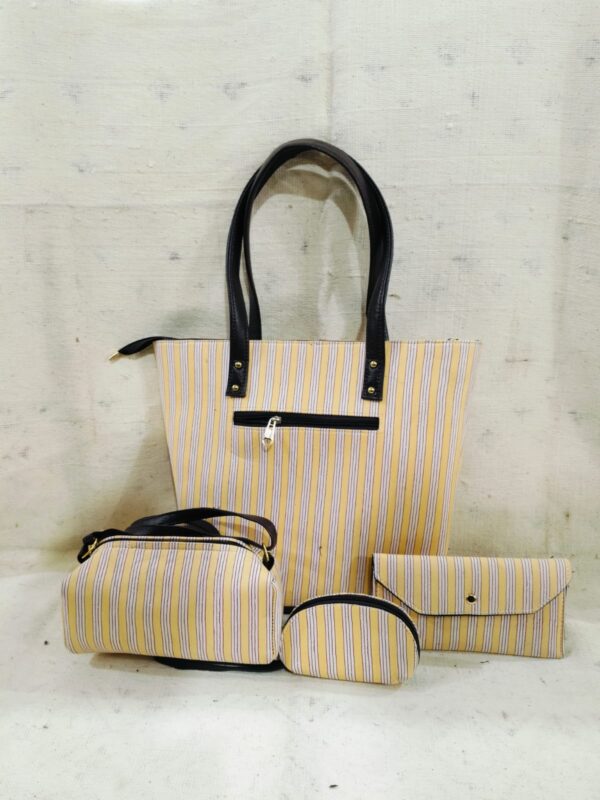 Jaipuri Printed Cotton 4pes Bag Set