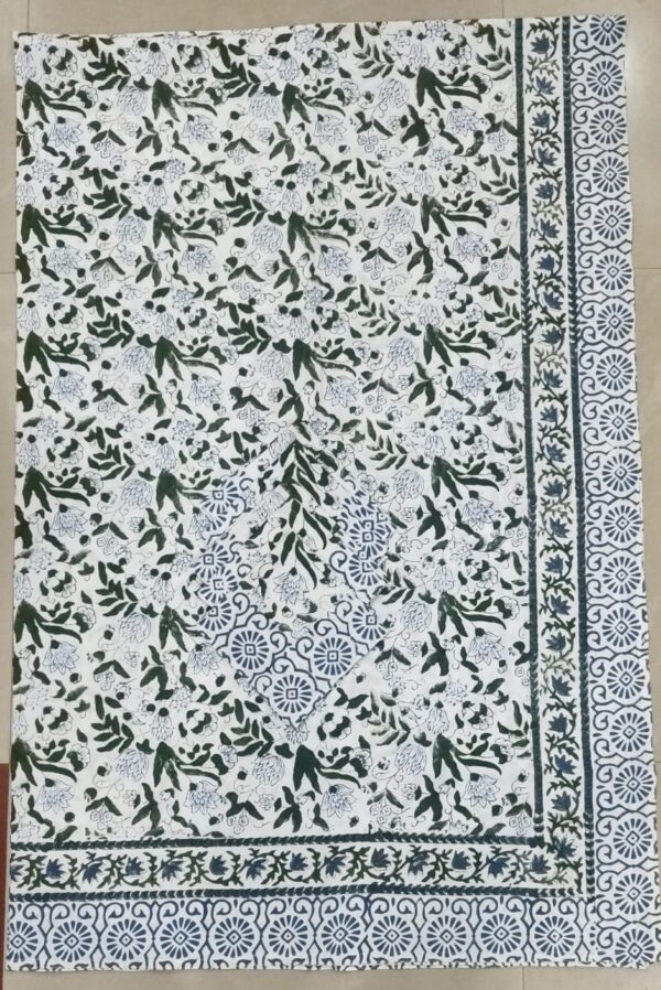 Block Print Table Cover With Six Napkins