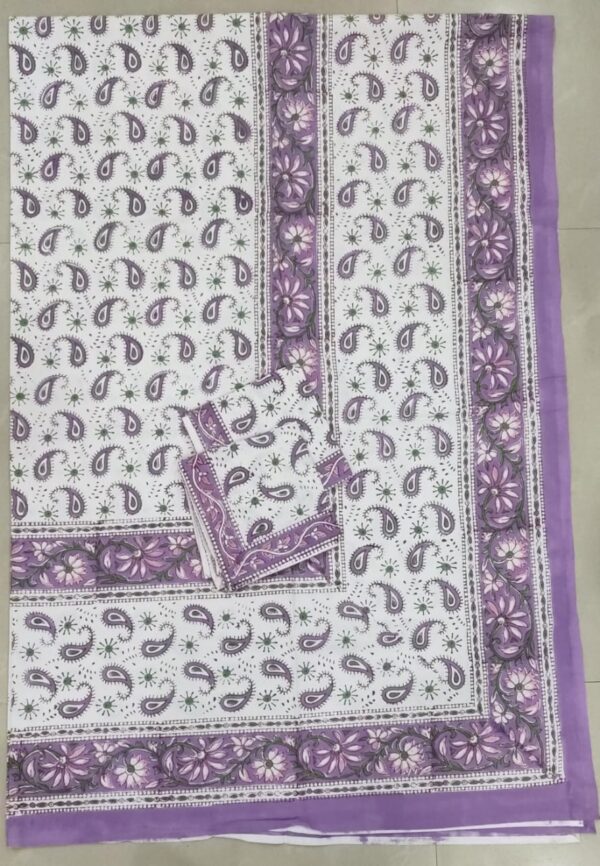 Block Print Table Cover With Six Napkins