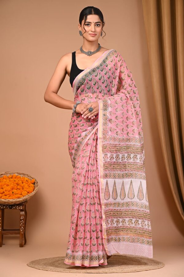 Block Print Kota Dorriya Saree