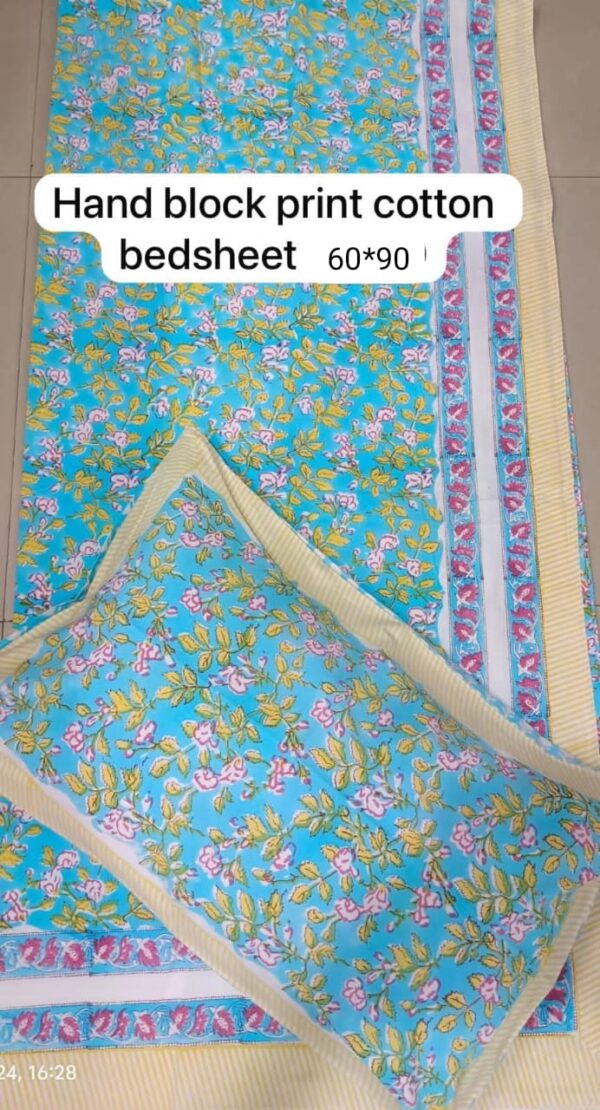 Block Print Bedsheet With 1 Pillow
