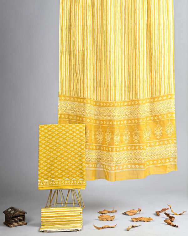 Jaipuri Print Cotton Suit With Cotton Dupatta