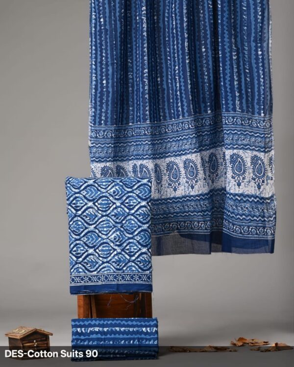 Jaipuri Print Cotton Suit With Cotton Dupatta