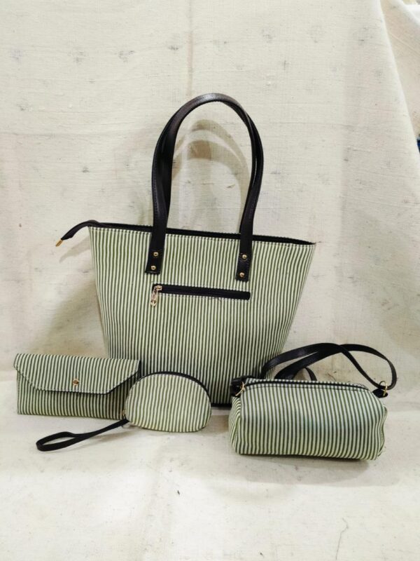 Jaipuri Printed Cotton 4pes Bag Set