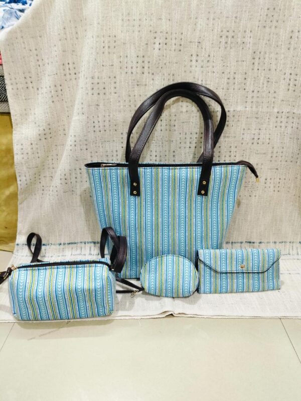 Jaipuri Printed Cotton 4pes Bag Set