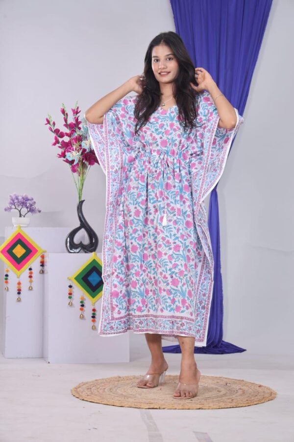 Block Print Long Kaftan