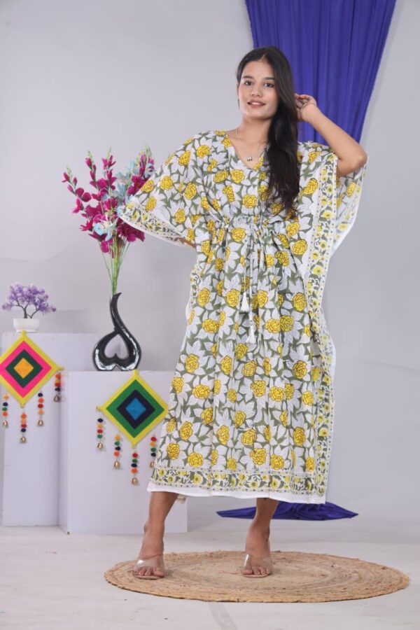 Block Print Long Kaftan