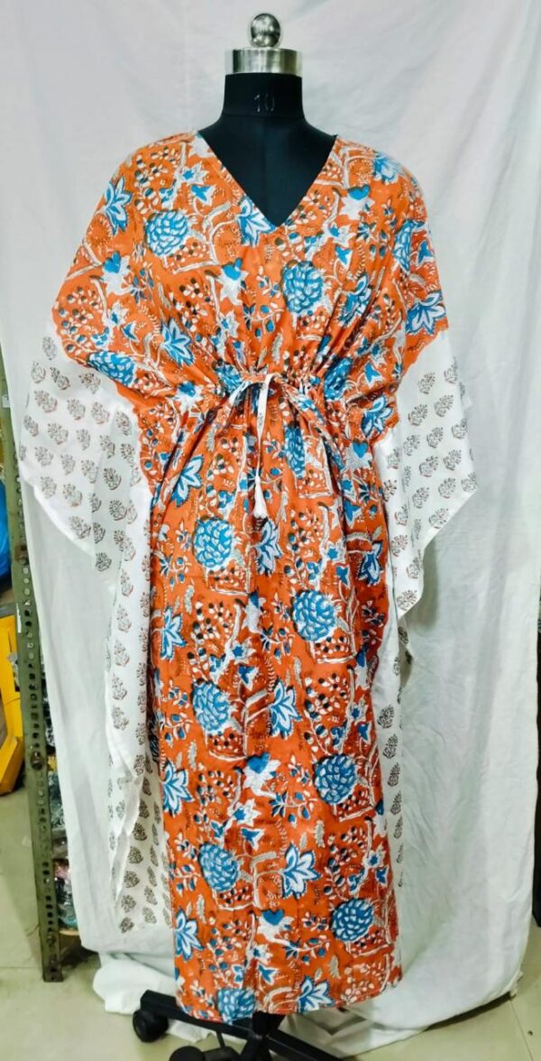 Block Print Long Kaftan