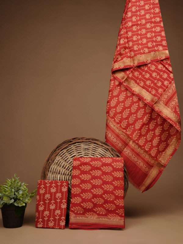 Block Print Maheshwari Suit